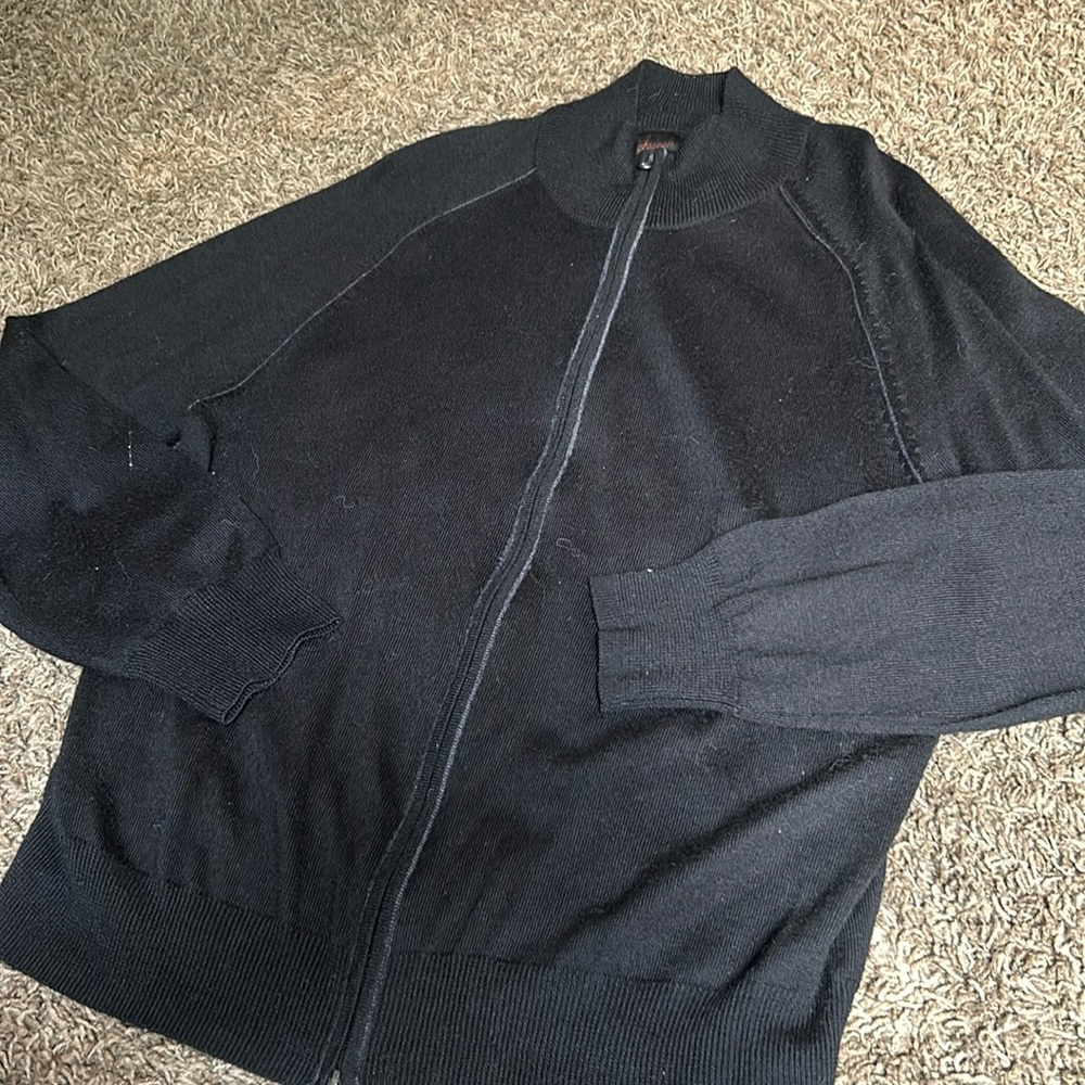 Joseph‎ A Bank Wool Blend Zip Up Sweater